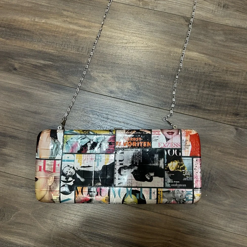Vogue Magazine Print Clutch Bag - Picture 2 of 6